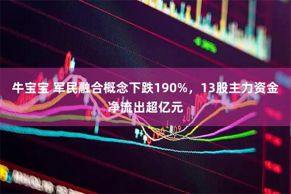 牛宝宝 军民融合概念下跌190%，13股主力资金净流出超亿元