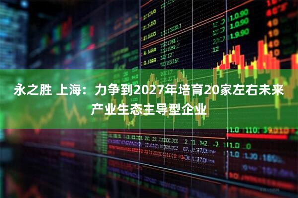 永之胜 上海：力争到2027年培育20家左右未来产业生态主导型企业